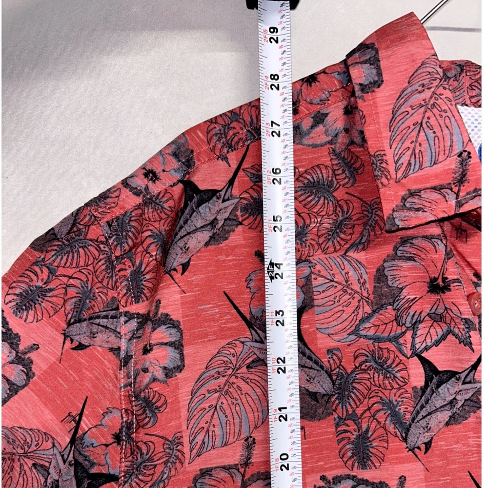 Guy Harvey Men's Performance‎ Fishing Shirt Tropical Floral Button Front M - Picture 7 of 8